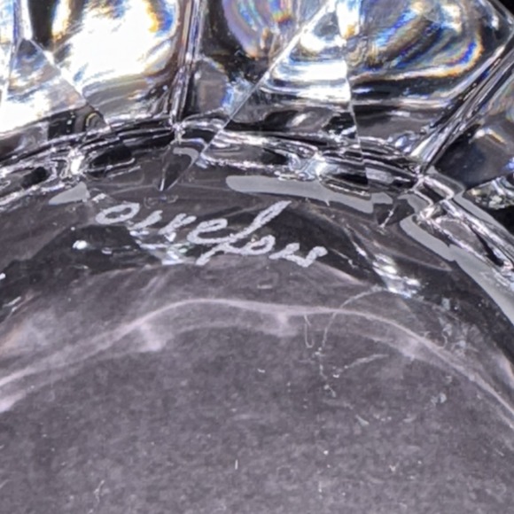 Vintage ORREFORS Fluted Crystal Glass Bowl "Fleur" Signed 1980's Sweden Heavy - Picture 8 of 9